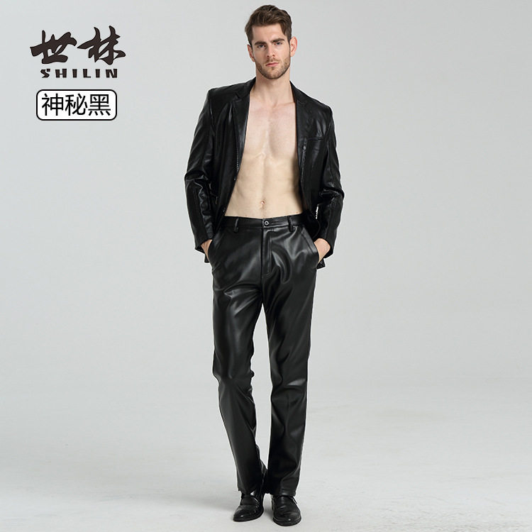 Pantalon cuir homme en vrac PU pour automne - Ref 1484778 Image 1