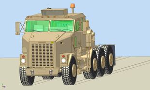 E m1070奥什科什大货车 坦克托运车 车辆模型 三维建模图纸资料
