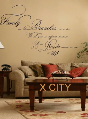 家庭的引申义英语Family Quote 贴纸客厅温馨文字装饰背景墙贴画