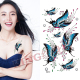 蓝蝴蝶 大图 防水 古装 KING纹身贴 写真 女 影楼 纹身贴纸HM410