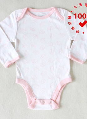 正品OLD NAVY老海军粉色大象幼儿连体衣三角款包屁爬服纯棉哈衣