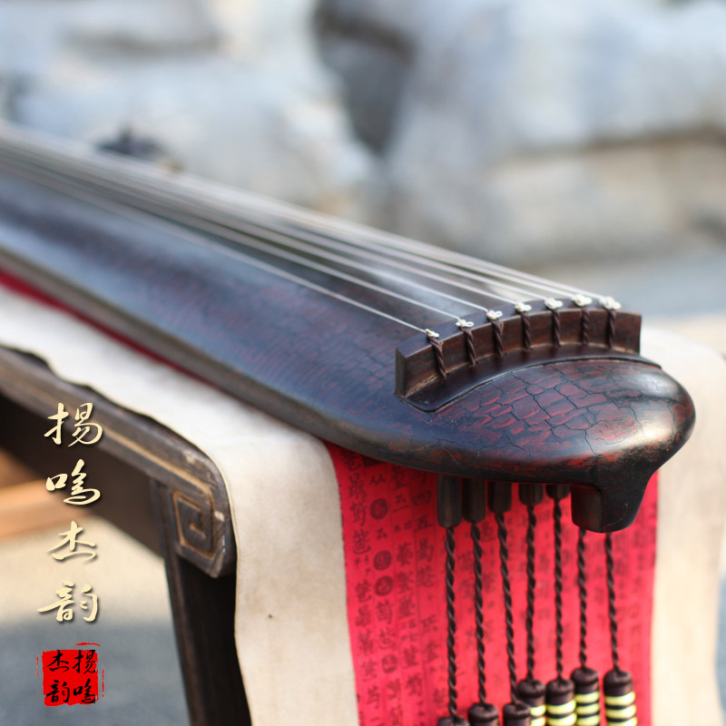 【扬鸣杰韵】断纹混沌古琴 演奏级老杉木古琴 音色古朴 送桌凳