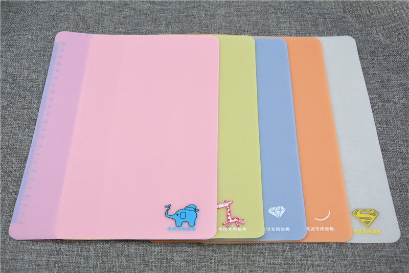 学生文具小天使16k/b5果冻pvc软垫板考试垫板糖果色复写板带刻度