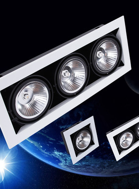 LED新款中国大陆格栅铁铝COB豆胆灯12w15w18w方形射灯天花筒灯