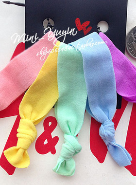 正品HMHM 韩国弹力布打结皮筋扎 头发圈发绳头绳