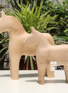 瑞典达拉木马木质马摆件毛坯白胚粗坯 diy涂色绘画素材原始材料