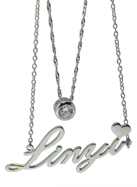 双层情侣叠戴日式轻奢风锁骨链