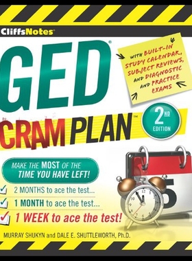 【预售】Cliffsnotes GED Cram Plan Second Edition