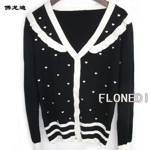 新款女装针织衫百单搭开衫毛衣长袖修身韩版小外套中短款少女学生