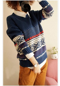 2023秋装女装新款潮韩版针织衫秋款上衣服学生套头毛衣春秋季外套