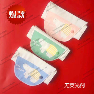 婴儿童宝宝吸汗巾纯棉0-3-6岁纱布小熊垫背巾幼儿园加大码隔汗巾