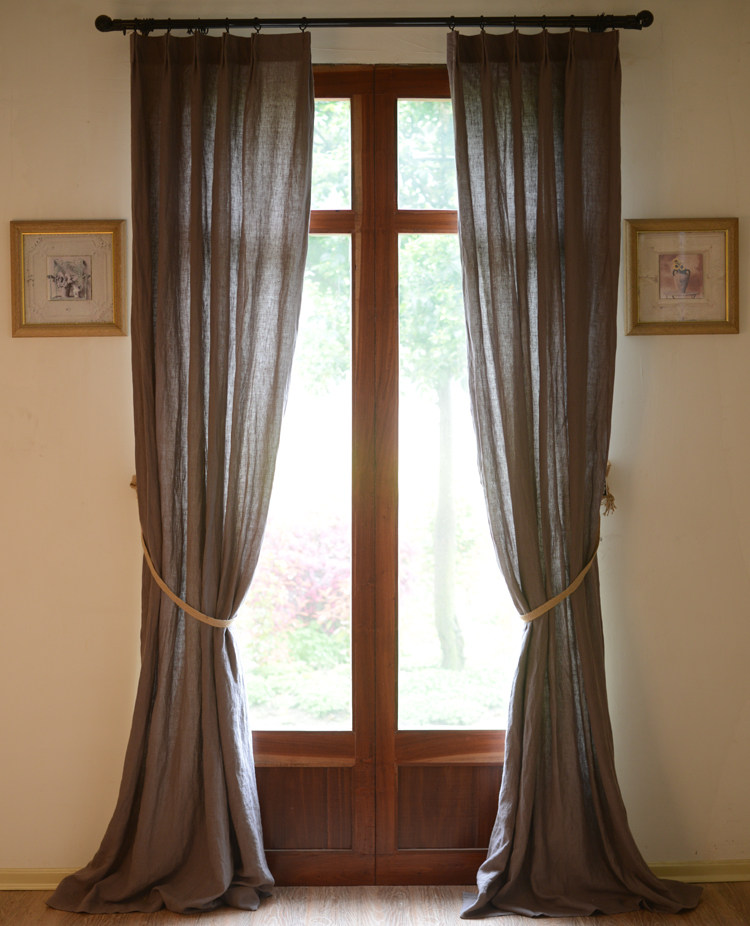 纯天然亚麻 无甲醛没有机油味 适合孕妇和儿童 简约北欧窗帘定制