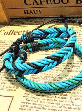 韩版编织情侣饰品手绳包邮