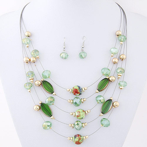 Korean Edition fashion Versatile Bohemia Customs Sandy beach Beach temperament crystal multi-storey Necklace clavicle Jewelryin the Accessories/Fashion Jewelry, Necklace  category - from Buy2taobao.com to provide professional Taobao agent buy service