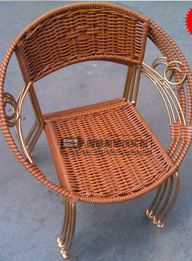 包邮藤凳子藤椅子居家小凳子户外时尚塑料矮凳子靠背椅铁艺茶几