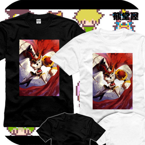 数码宝贝数码暴龙digimon真红莲骑士兽纯棉打底韩版衣服T恤短袖
