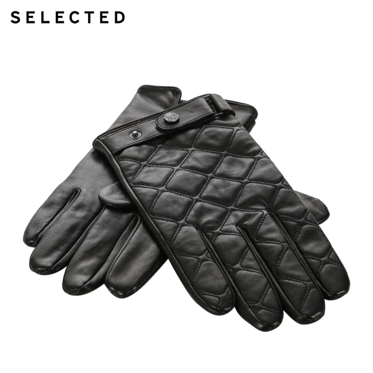 Gants pour homme SELECTED    en peau de mouton - Ref 2782356 Image 1