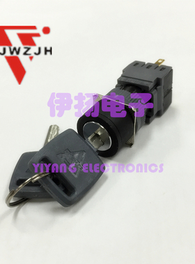 金宏电器16MM防水钥匙开关F16-41S1WB 4脚2档圆形分体式 F16-611