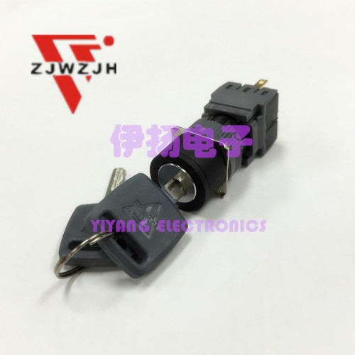 金宏电器16MM防水钥匙开关F16-41S1WB 4脚2档圆形分体式 F16-611