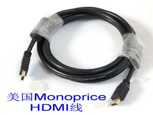 美国Monoprice XBOX PS3 游戏机 电视 镀金高清 HDMI线 1.8米 3米