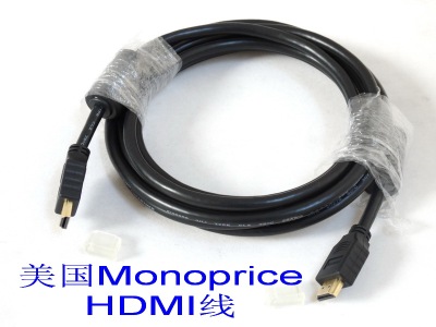 美国Monoprice XBOX PS3 游戏机 电视 镀金高清 HDMI线 1.8米 3米