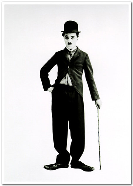 卓别林 电影海报 经典 黑白明星肖像 装饰画 经典复古怀旧