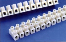 环保PA12H贯通式连接器白色接线端子12位每排螺钉式连接器可切割