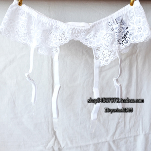 实物拍照原单白色丝袜吊带袜蕾丝透明长筒袜防滑可调节吊袜带 特价