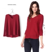 Gerard 套头女桑蚕丝上衣 针织衫 Darel纯正原单 双面真丝圆领长袖