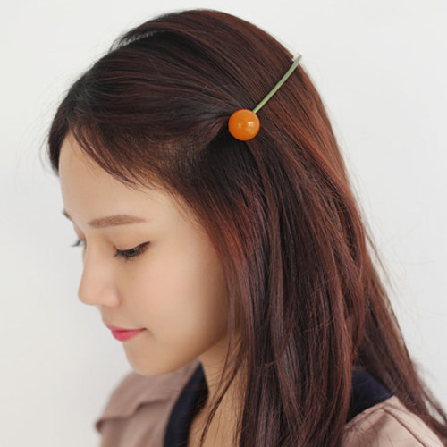 特价韩国GRAIN de BEAUTE正品头饰糖果色球球发夹刘海边夹成人女