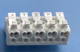 P02-5P带按钮白色连接器弹簧式端子台DG923 HC923 环保认证产品