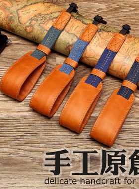 适用索尼微单相机手腕带A6000 A7RM2 a7m3 RX1RM2 全画幅牛皮手绳