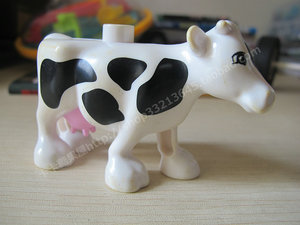 乐高LEGO原单得宝系列大颗粒 得宝动物 得宝散件 大奶牛 有污渍