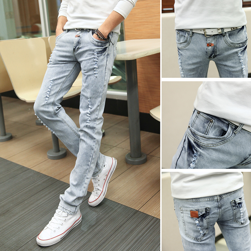 Jeans pour adolescent pieds Slim pour Quatre saisons - Ref 1474145 Image 1