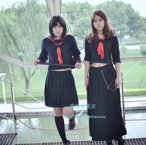 马路须真假学园日式水手服 COS学生演出班服 JK制服 学生校服套装