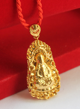 镀金观音吊坠男装饰饰品项链坠子