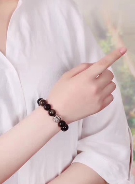 手链金曜石天然金曜石笑佛手串