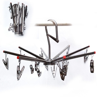 16夹不锈钢防风伞型晒架晾晒袜子内衣衣架晾衣多夹子晾衣架不掉落