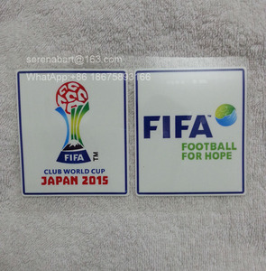 进口材质PVC2015日本世俱杯巴萨恒大广岛比赛臂章梅西郑智球衣