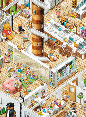 现货包邮 3D-JP Pintoo 塑料拼图 SMART 咕叽鼠工作室 1000片