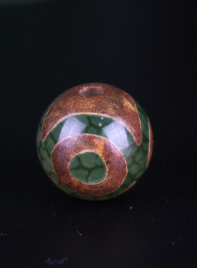 西藏三眼老天珠天然玛瑙手工DIY星月金刚手串天眼佛珠菩提散珠