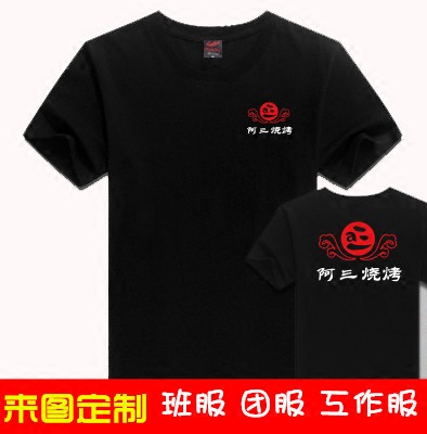 烧烤大排档工作服餐饮火锅短袖图片
