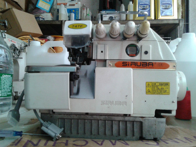 九成新全套银箭直驱打边机拷边机包缝机锁边车家用衣车工业缝纫机