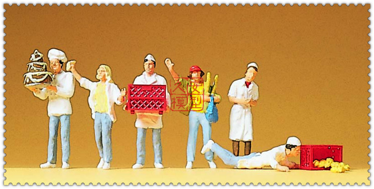 久安铁道 仿真人物 微缩小人 1:87 PREISER 10377 面包店的伙计