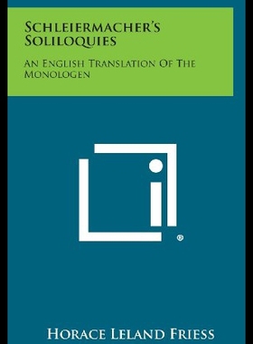 【预售】Schleiermacher's Soliloquies: An English Translat