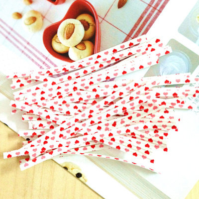 wholesale Valentine's Day Double color love Gradient Seal Ligation Biscuit Bag Seal Ligation Silk tie 95-100 rootin the Festive supplies/Gift , Sugar Box/Sugar Box Accessories  category - from Buy2taobao.com to provide professional Taobao agent buy service