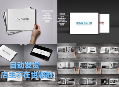 作品集极简摄影宣传册简介内页装帧排版设计 矢量Indesign素材