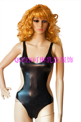 乳胶紧身连体泳衣