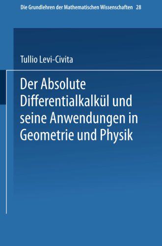 【预订】Der Absolute Differentialkalkul Und ...