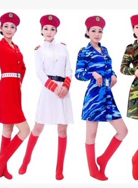 演出军装女款迷彩舞蹈服